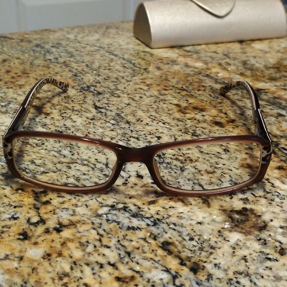 BEBE “ACCOMPLISHED” Eyeglasses Frame BB5003 52-16-135 Animal Leopard & Case - Picture 2 of 11